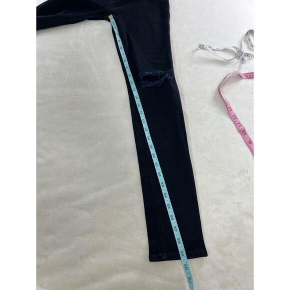 Rag & Bone Skinny Leg Jeans Dark Blue Coal Wash Womens 25 0 Busted Knee - Picture 7 of 7
